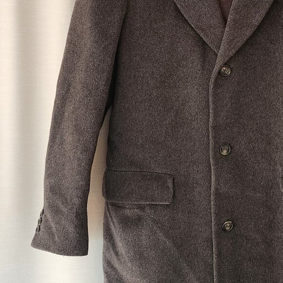 Hammersley Men’s Wool Cashmere Blend Coat Size 40R Gray Made in England VTG - Picture 7 of 11